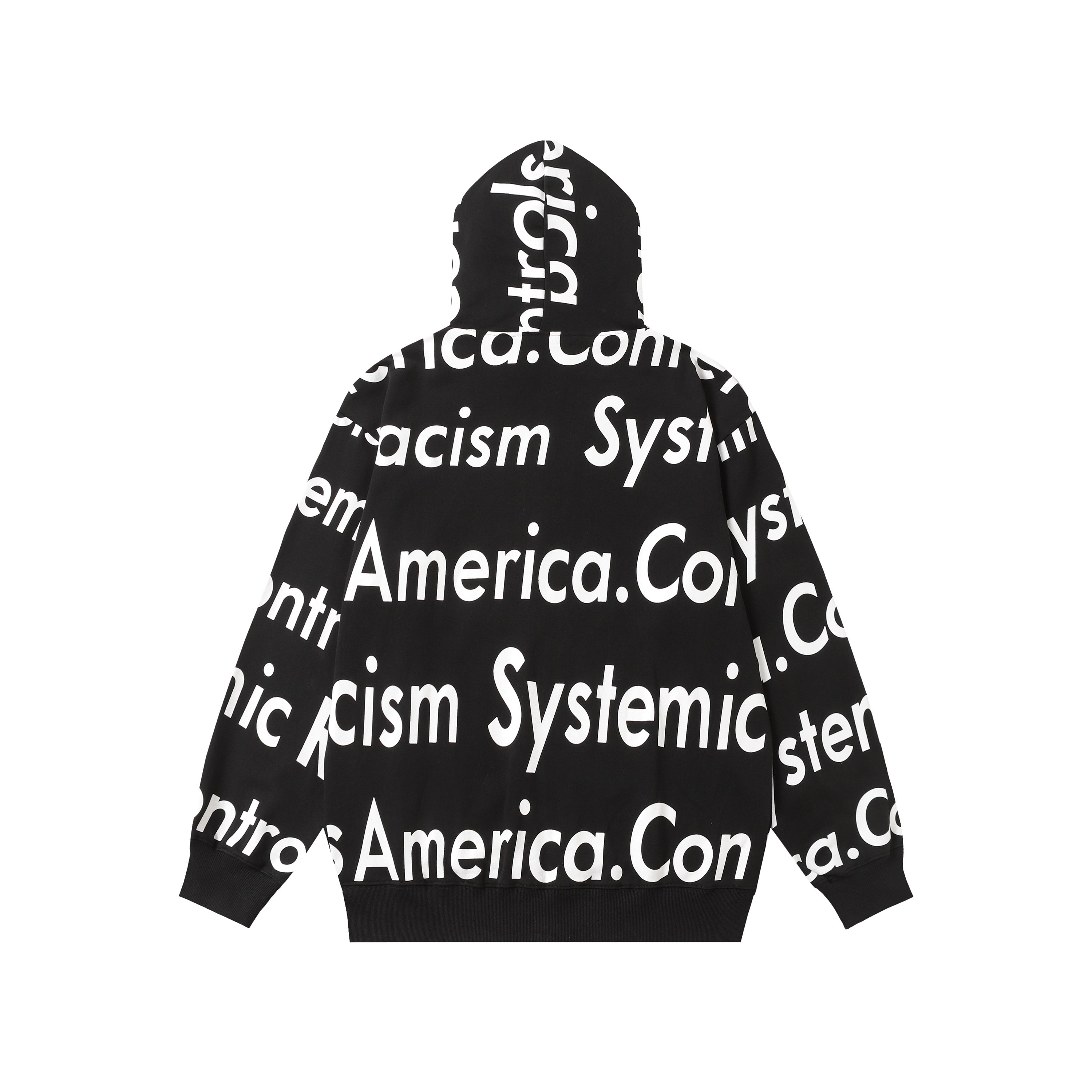 SUDADERA CON CAPUCHA DENIM TEARS X ARTHUR JAFA SYSTEMIC RACISM CONTROLS AMERICA ZIP UP HOODIE