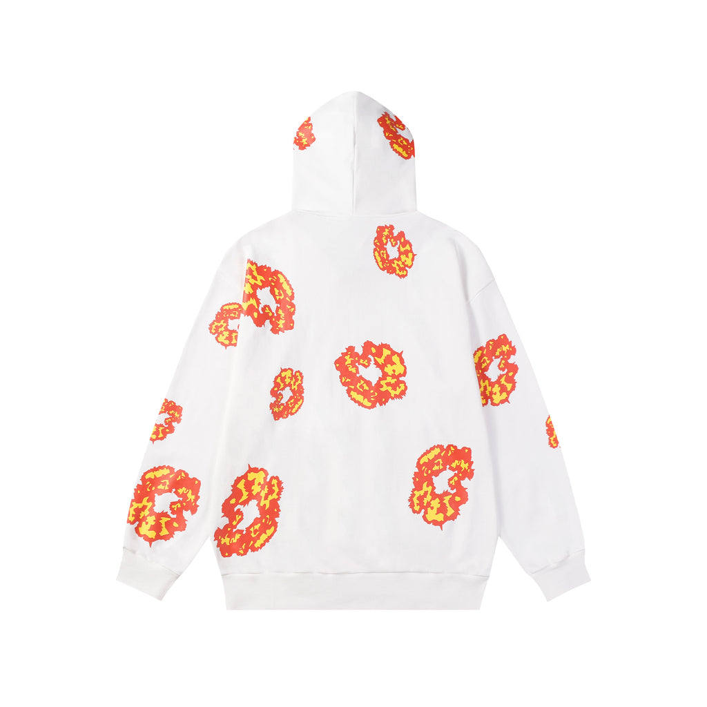 SUDADERA DENIM TEARS THE COTTON WREATH HOODIE EN COLOR BLANCO.