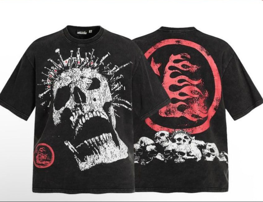 PLAYERA CROWNED SKULL” DE HELLSTAR STUDIOS
