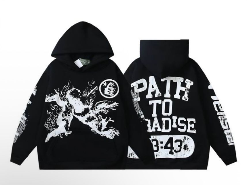 SUDADERA CON CAPUCHA NEGRA HELLSTAR PATH TO PARADISE