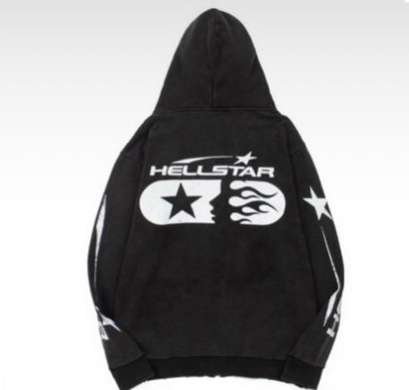 SUDADERA CON CAPUCHA Y CREMALLERA NEGRA DE HELLSTAR STUDIOS