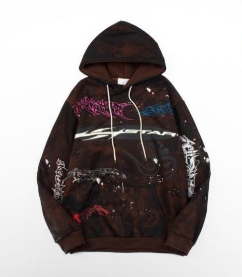 SUDADERA CON CAPUCHA HELLSTAR GRAFFITI