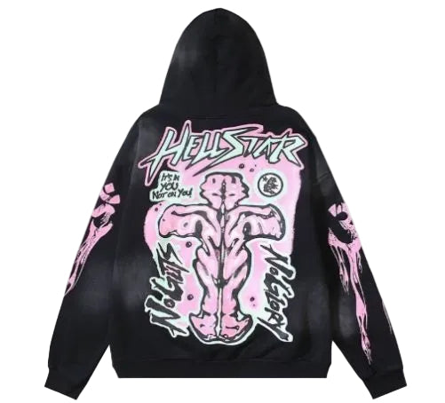 SUDADERA CON CAPUCHA HELLSTAR BRAINWASHED WITH BRAIN