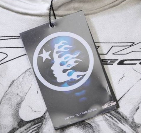 SUDADERA CON CAPUCHA HELLSTAR HSTAR RECORDS BLANCA